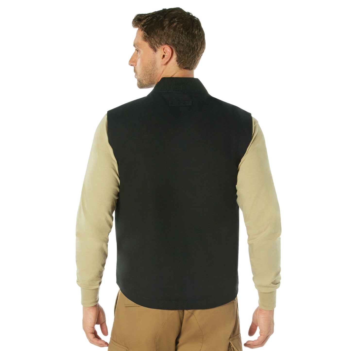 Concealed Carry Backwoods Canvas Vest Men's Black Tactical Vest