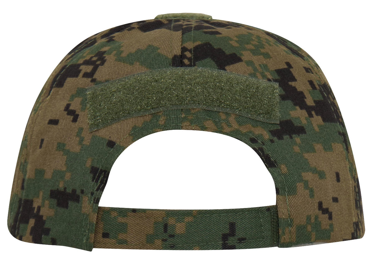 Woodland Digital Camouflage Tactical Operator Cap - Patch Area Baseball Hat