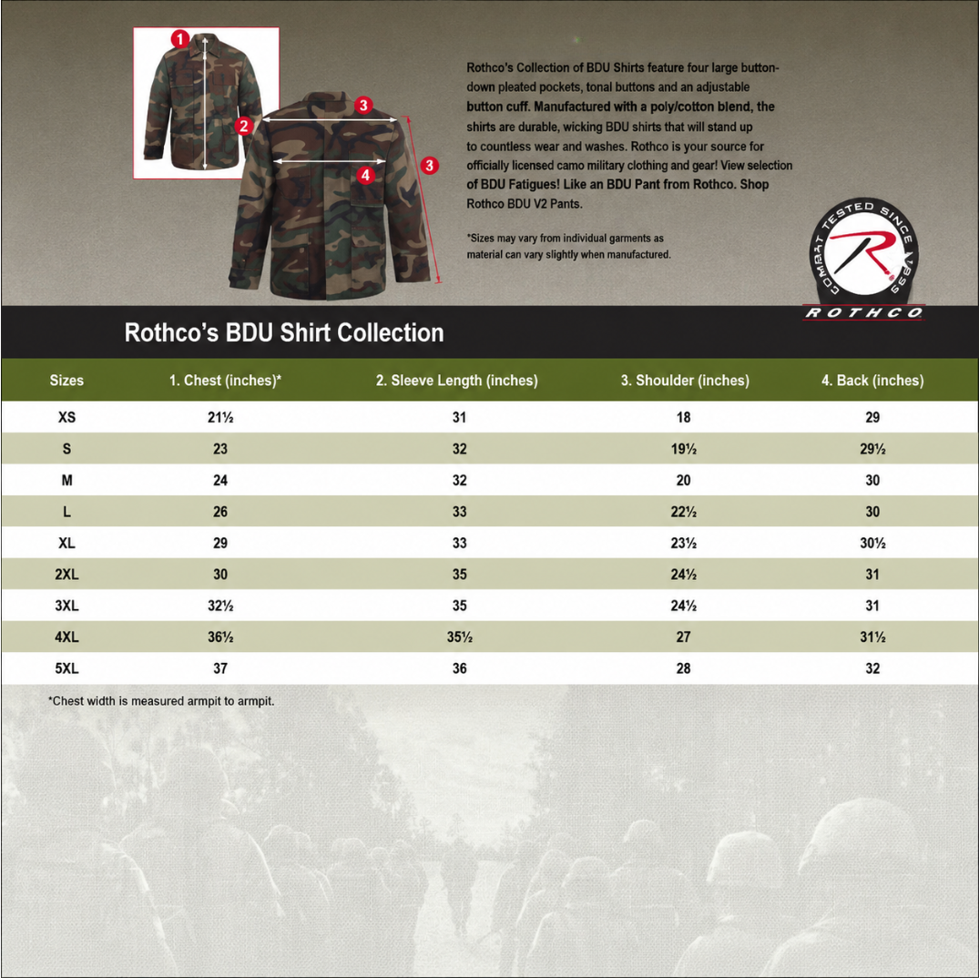 Military Style BDU Shirts | Heavyweight Uniform Tops
