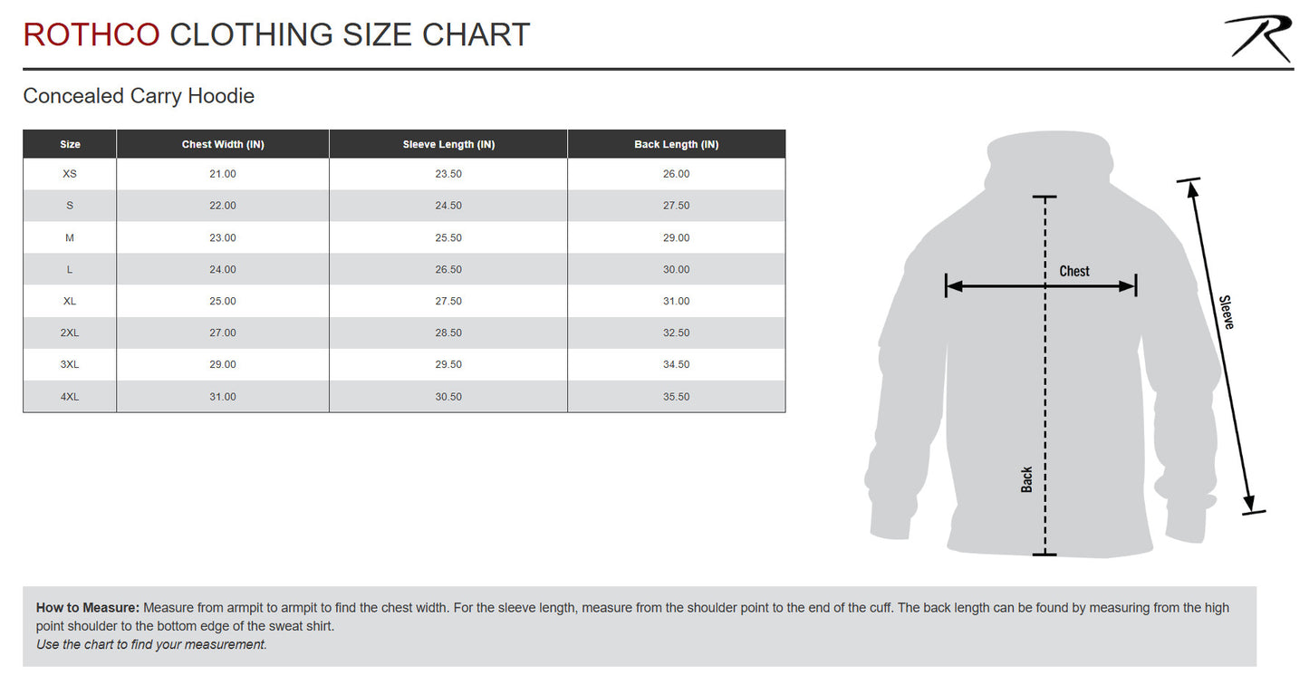 Concealed Carry Midnight Woodland Camo Hoodie Tactical Sweatshirt