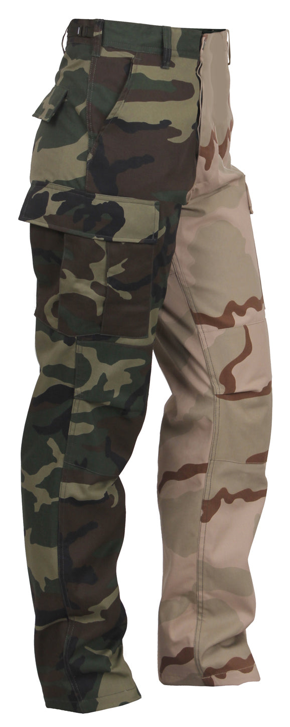 Rothco Two-Tone Camo BDU Pant - Woodland & Tri-Color Camo Two-Tone Army Fatigues