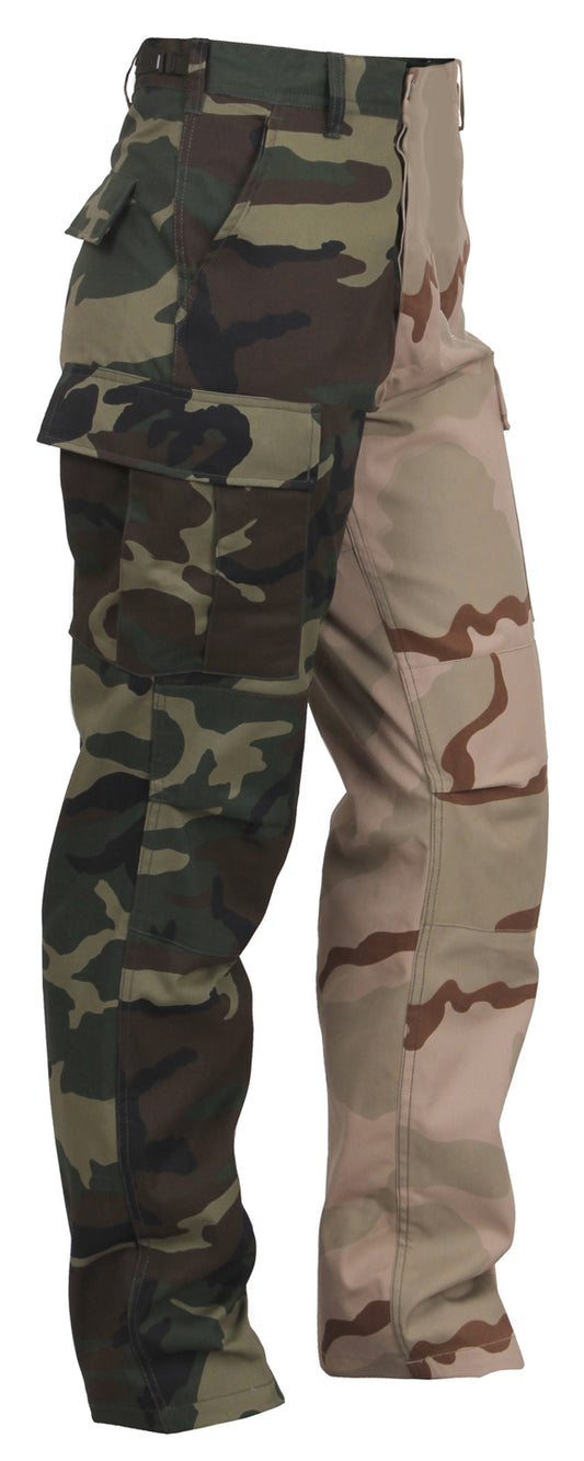 Rothco Two-Tone Camo BDU Pant - Woodland & Tri-Color Camo Two-Tone Army Fatigues
