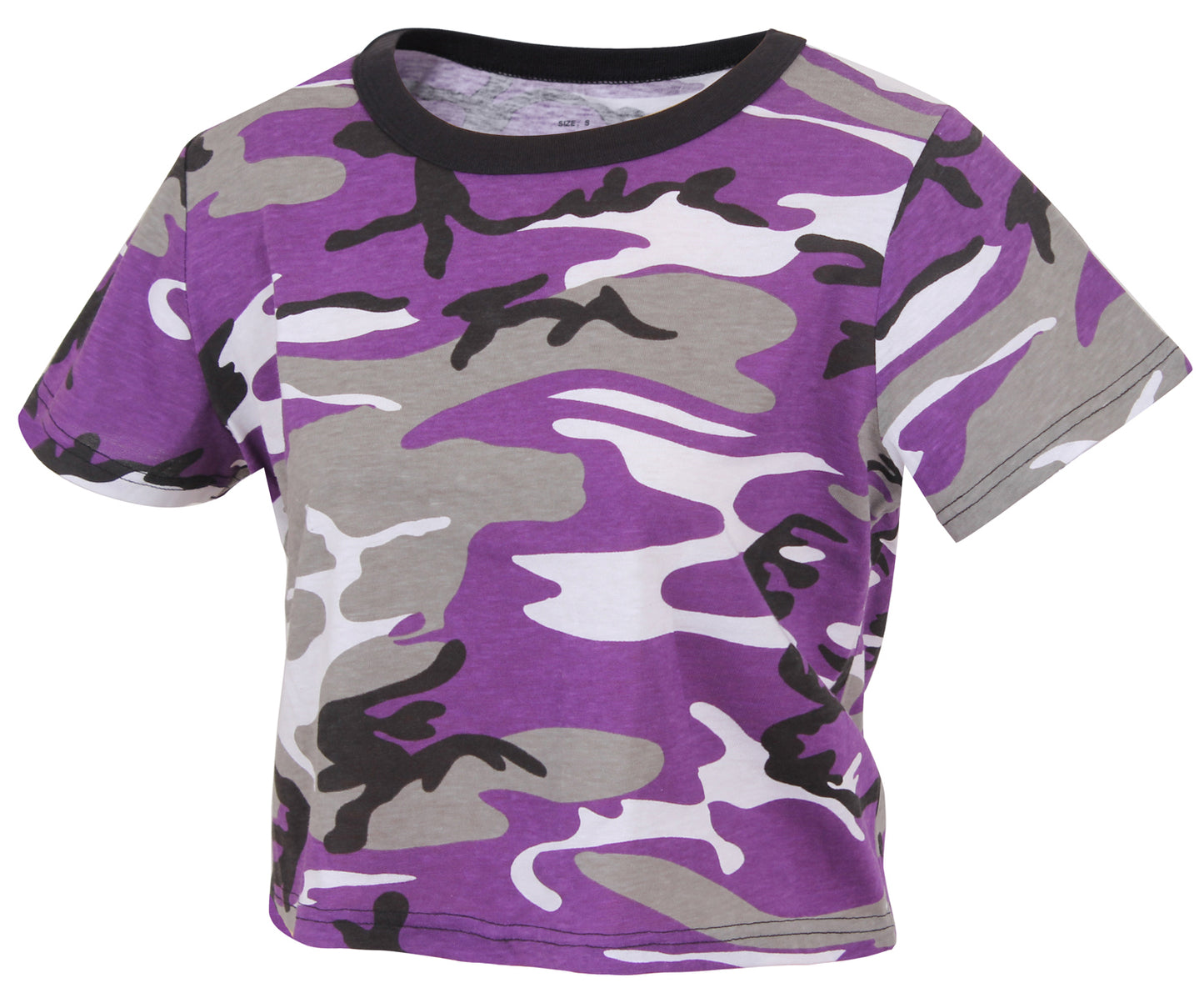 Women's Crop Top Short Sleeve Camo T-Shirt - Rothco Colored Camo Tees