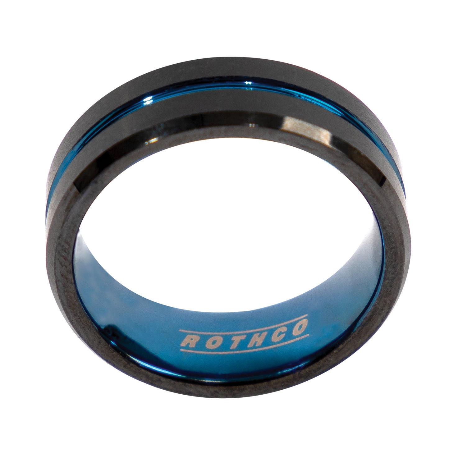 Tungsten Carbide Thin Blue Line Wedding Ring