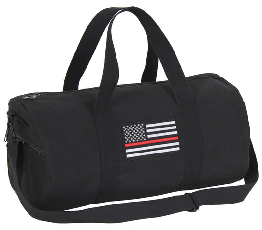 Rothco Thin Red Line Canvas Shoulder/Duffle Bag - 19 Inch TRL Gear Gym Bag