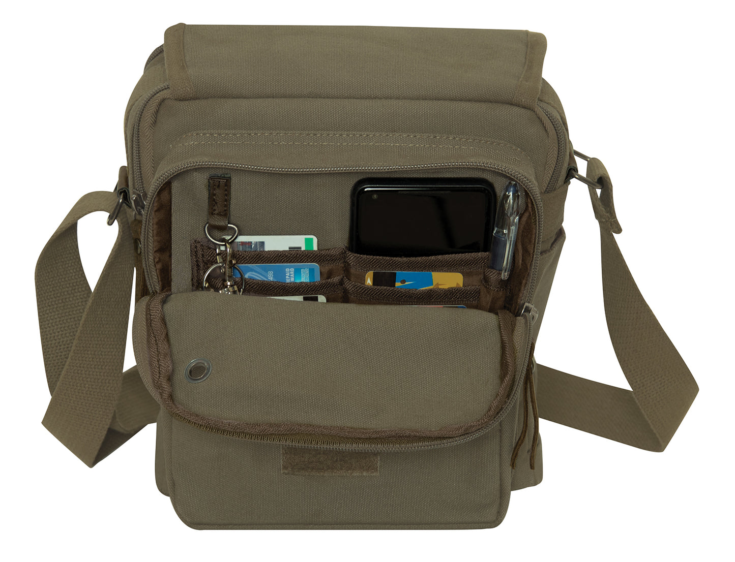 Cotton Canvas Everyday Work Shoulder Bag - Messenger Bags