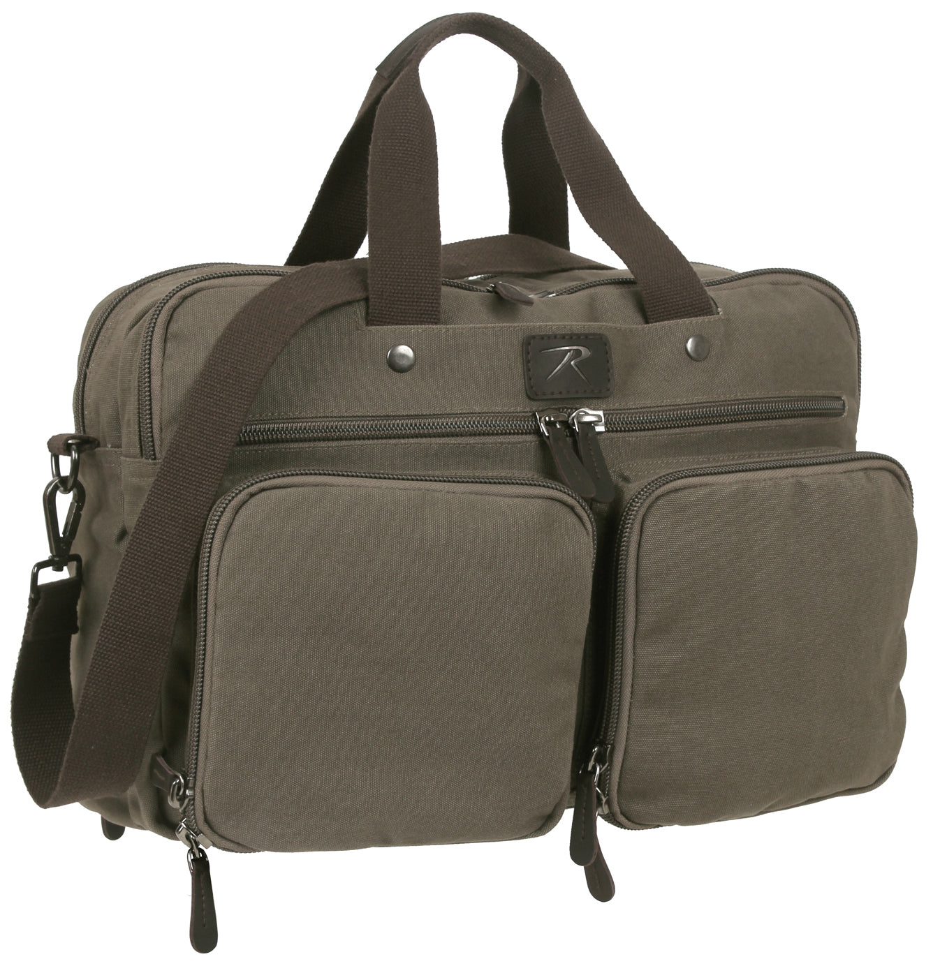 Rothco Canvas Briefcase Backpack - Olive Drab Convertible Briefcase/Backpack
