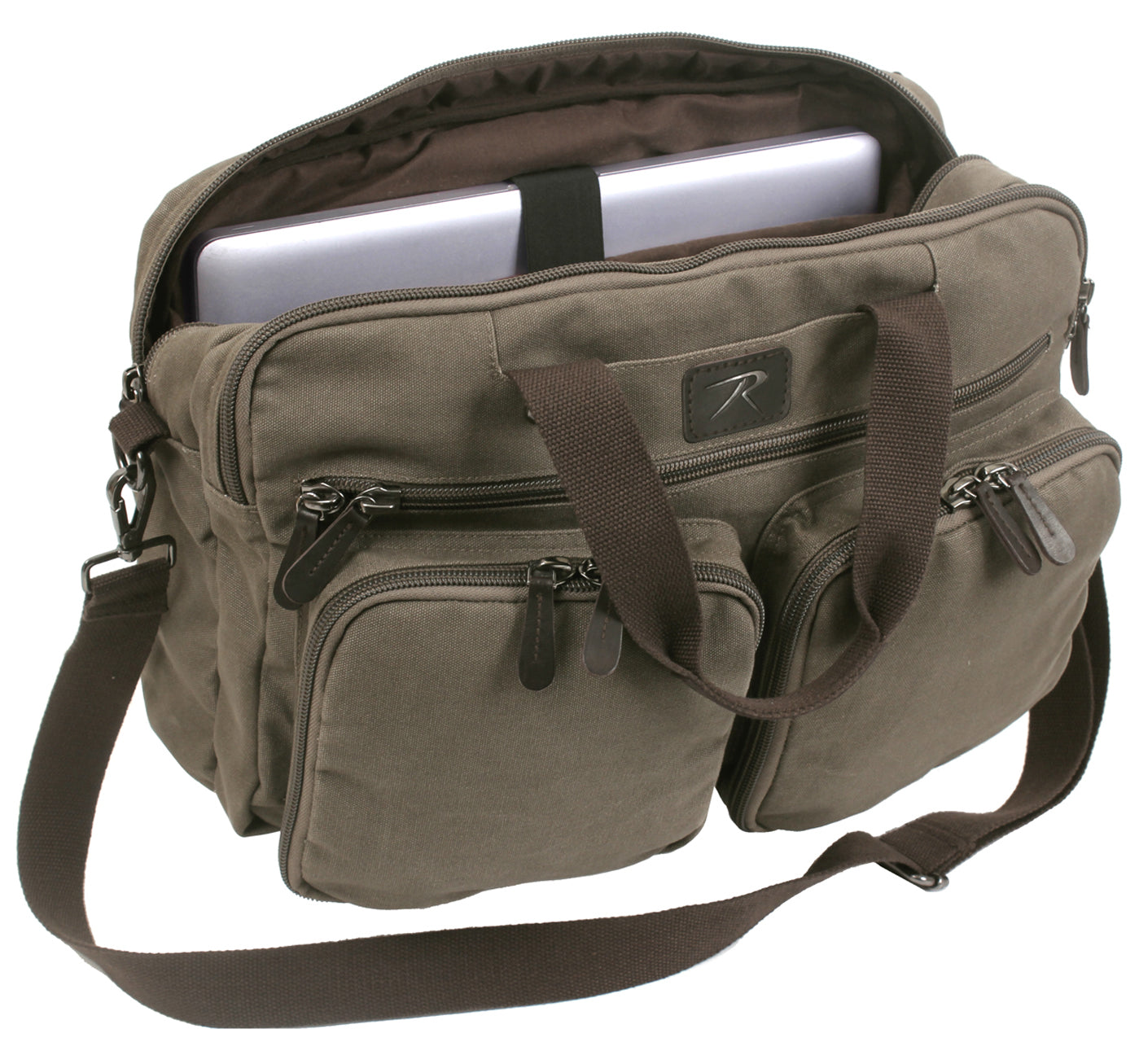 Rothco Canvas Briefcase Backpack - Olive Drab Convertible Briefcase/Backpack