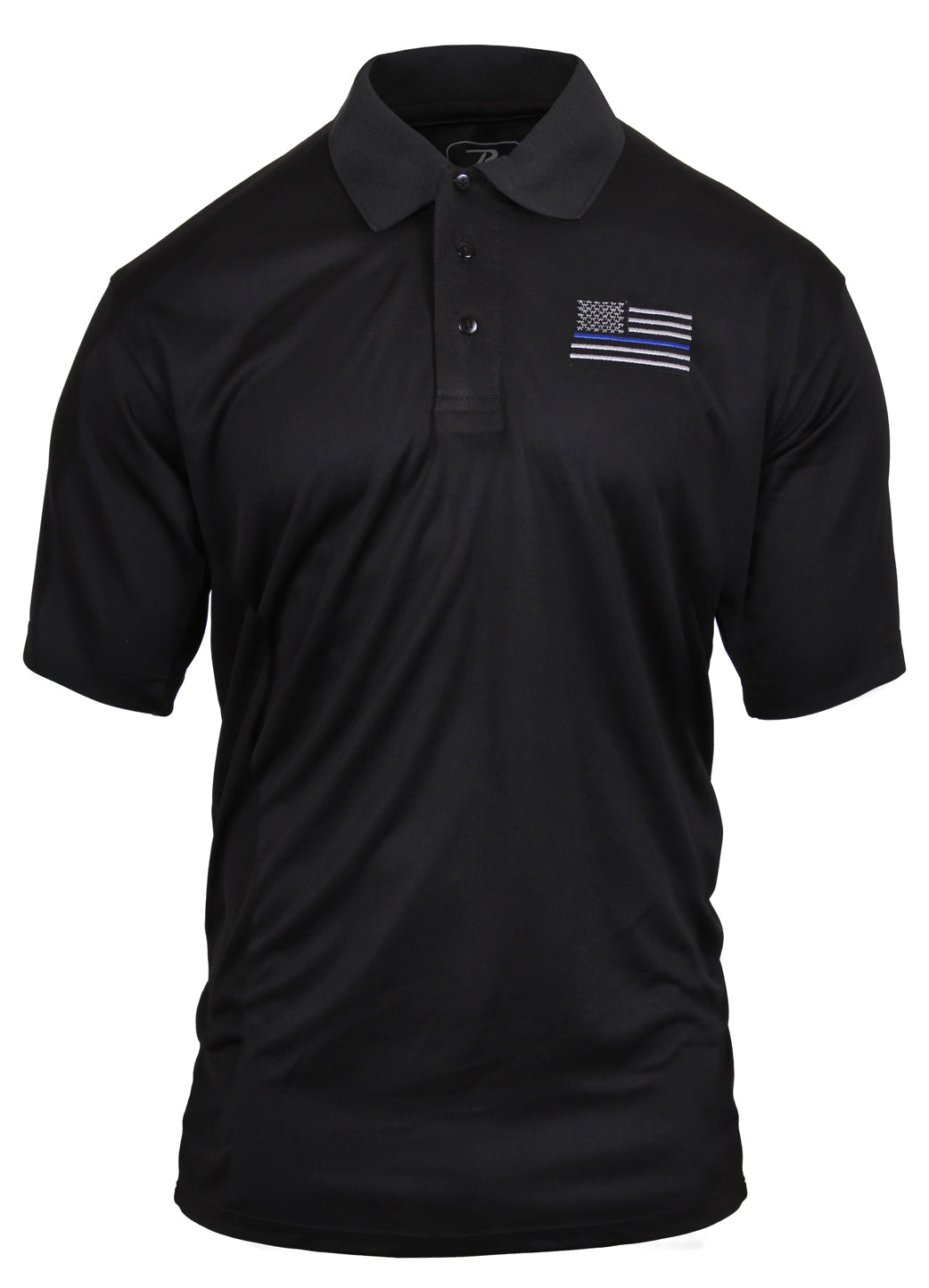Rothco Thin Blue Line Moisture Wicking Short Sleeve Polo - Men's TBL Work Shirt