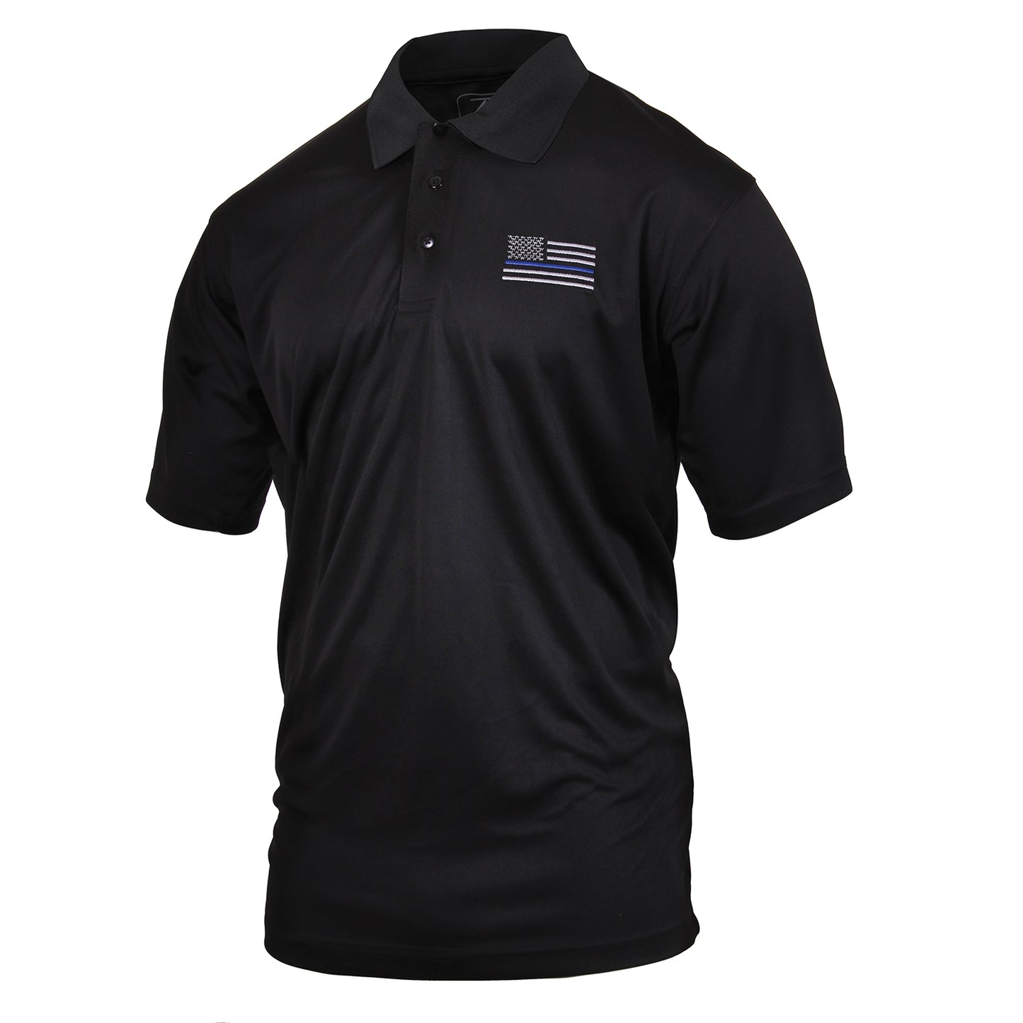 Rothco Thin Blue Line Moisture Wicking Short Sleeve Polo - Men's TBL Work Shirt