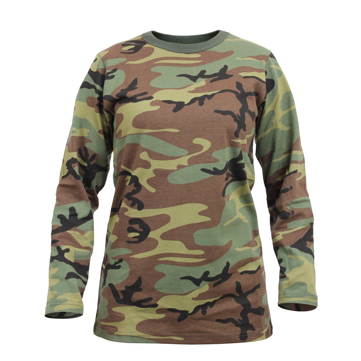 Rothco Women's Long Sleeve Camo T-Shirt - Ladies Long Length Long Sleeve Tee