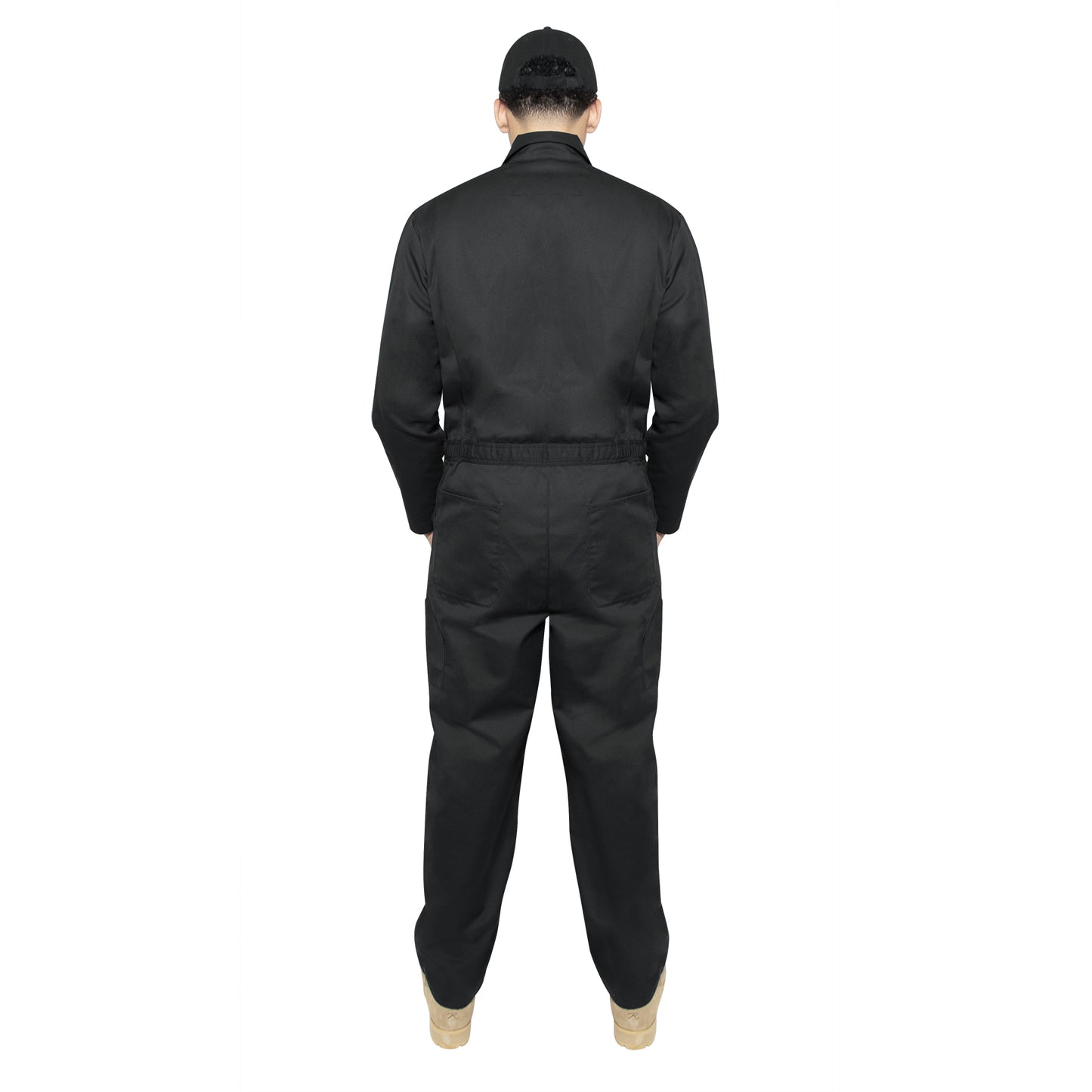 Men's Black or Midnight Navy Blue Workwear Coverall Mechanic Jumpsuit Uniform