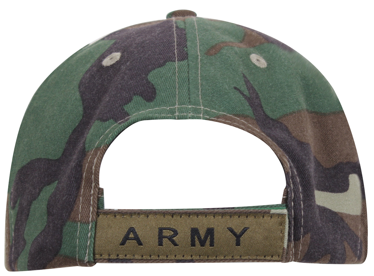Rothco Deluxe Army Embroidered Mid-Low Pro Adjustable Baseball Cap Woodland Camo