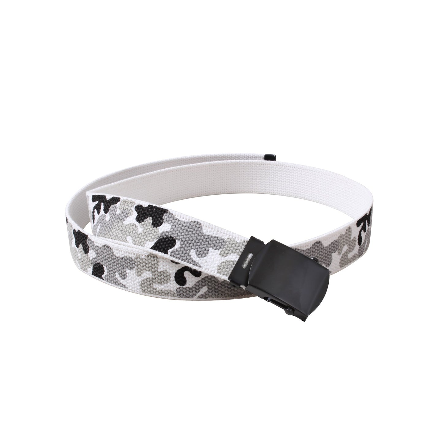 Cotton Web Belt with Black Buckle