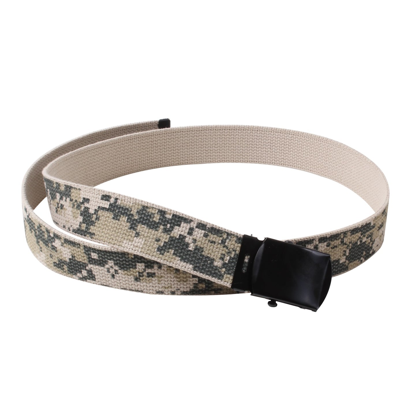 Cotton Web Belt with Black Buckle