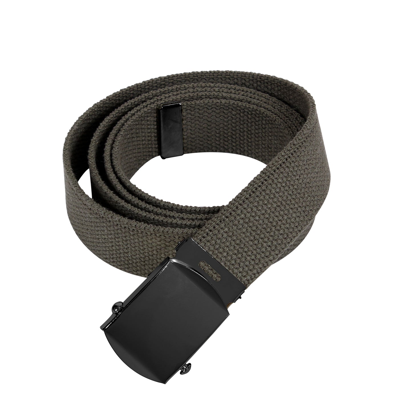 Cotton Web Belt with Black Buckle