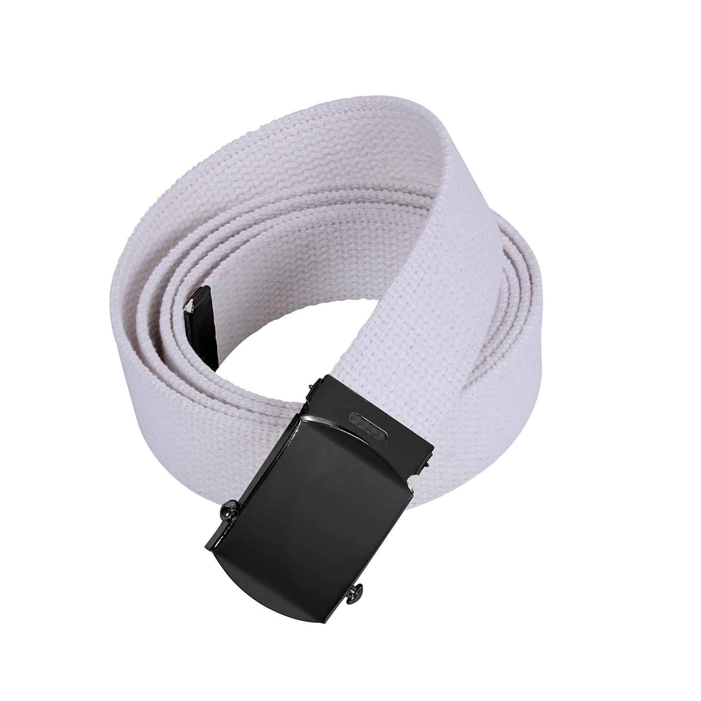 Cotton Web Belt with Black Buckle