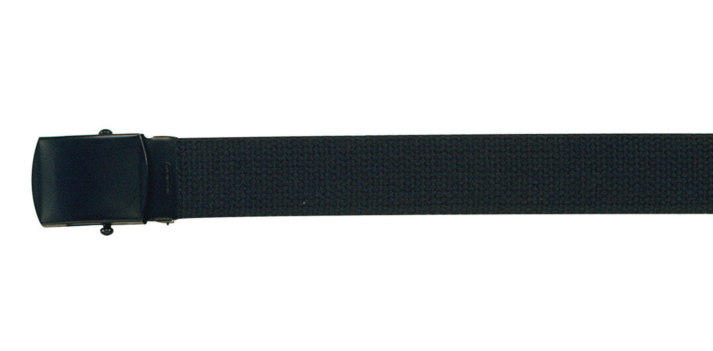 Cotton Web Belt with Black Buckle