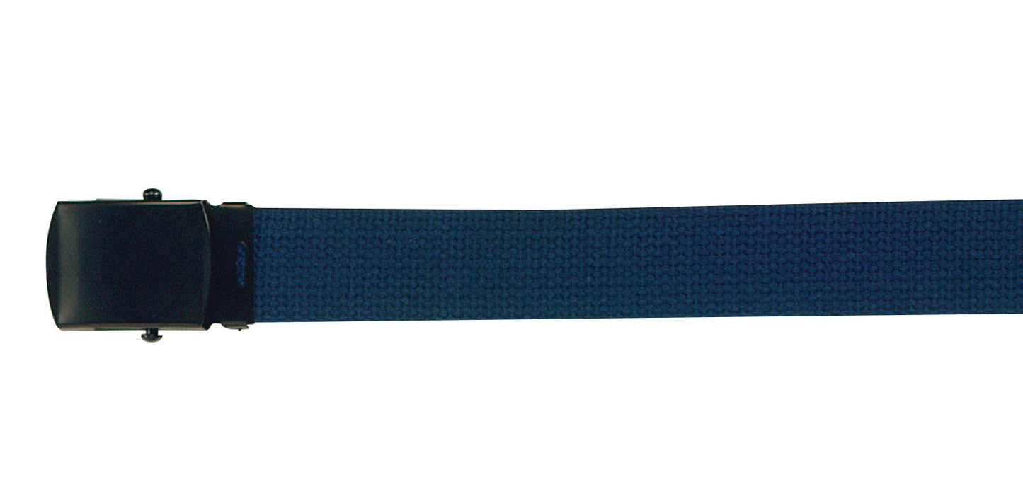 Cotton Web Belt with Black Buckle