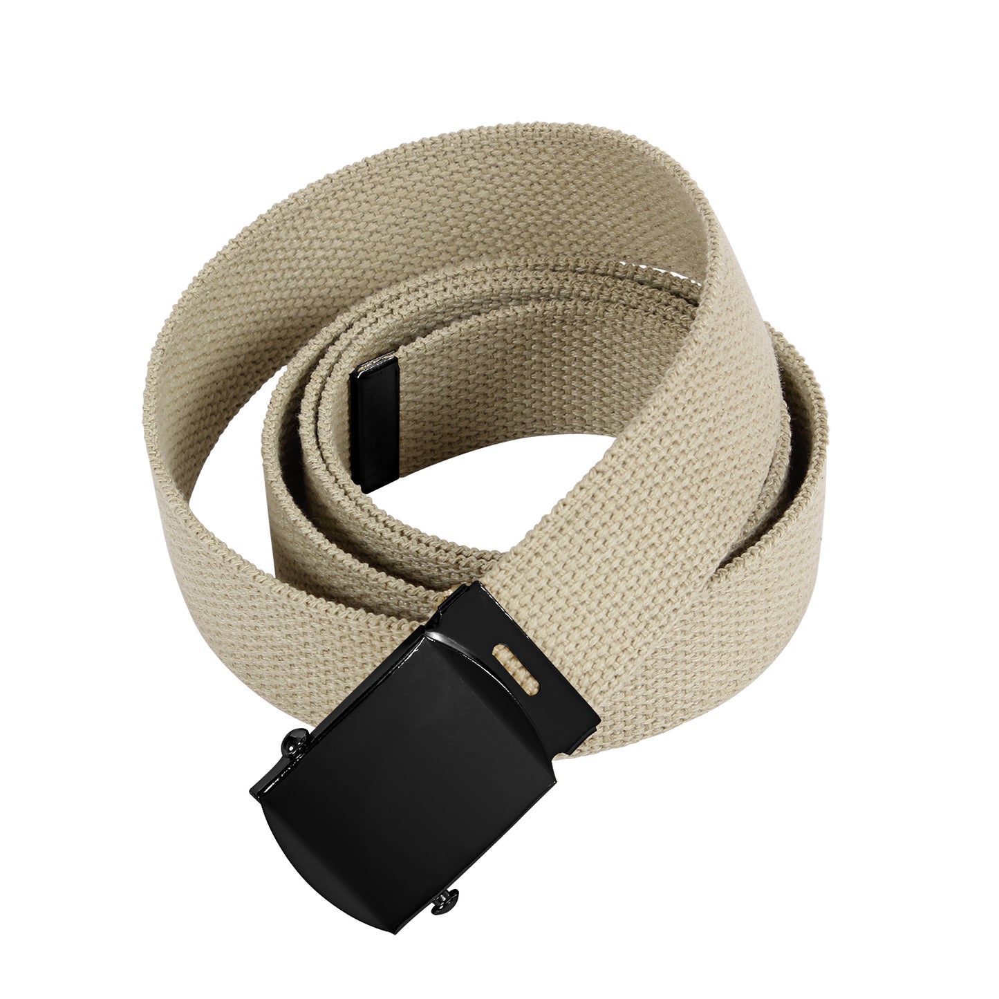 Cotton Web Belt with Black Buckle