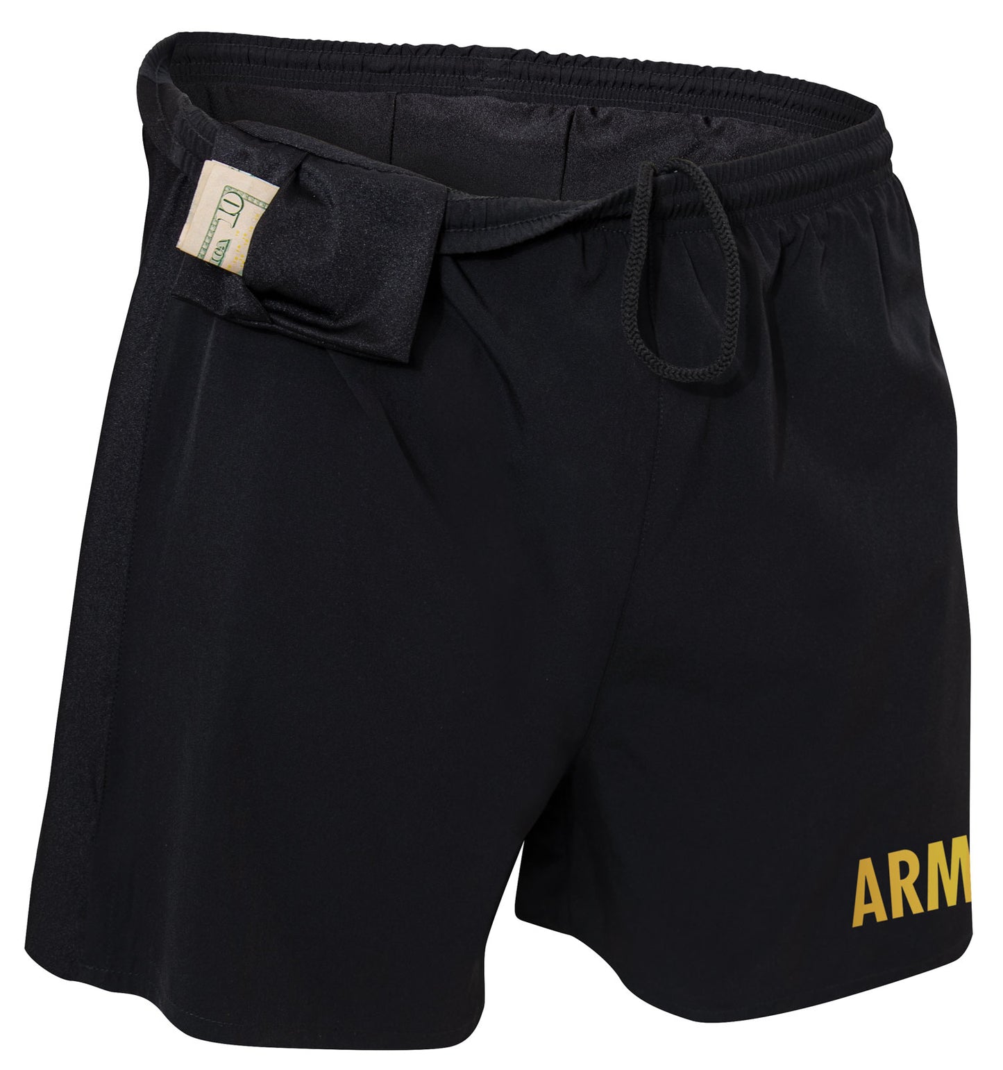 Black & Gold ARMY Physical Training Shorts - Rothco Mens PT Shorts