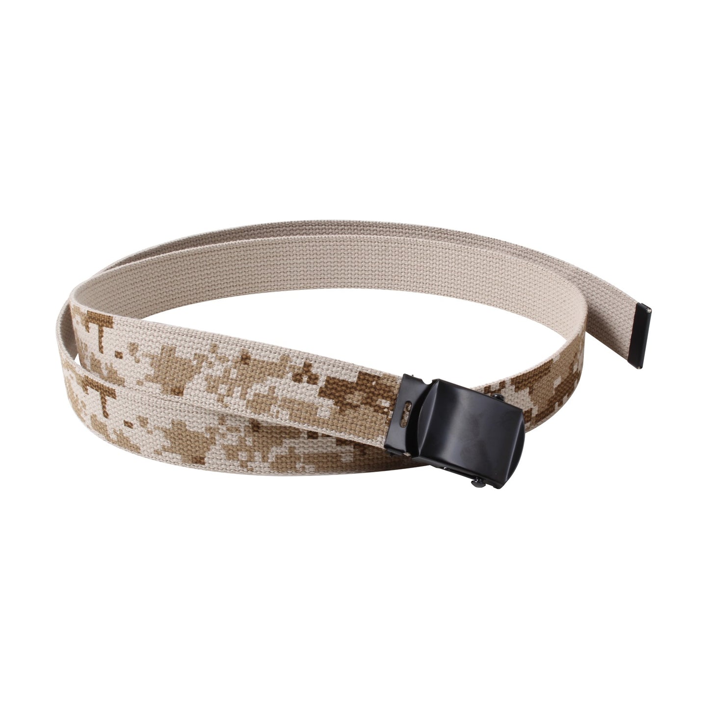 Cotton Web Belt with Black Buckle