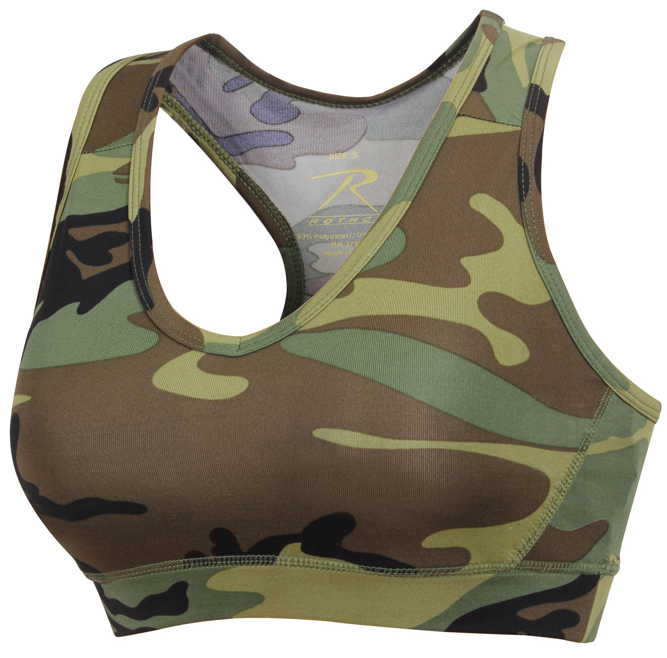 Rothco Camo Sports Bra - Women's Performance Camo Bra With Removable Cups