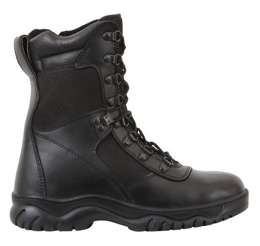 Forced Entry 8" Black Tactical Boot W/ Side Zipper - SWAT Boots