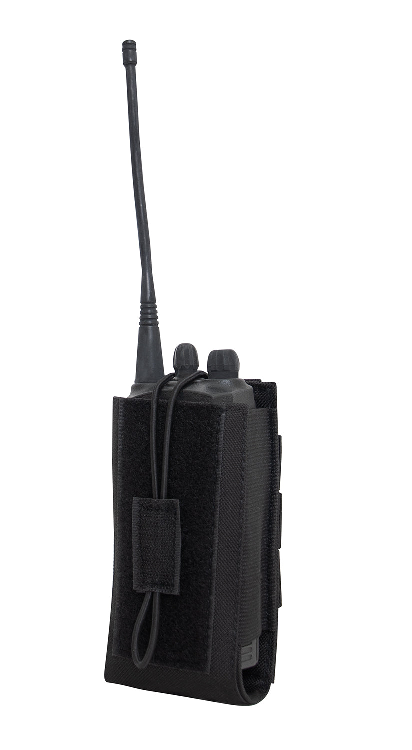 Rothco Molle Compatible Universal Radio Pouch in Black (5" x 2¾” x 1")