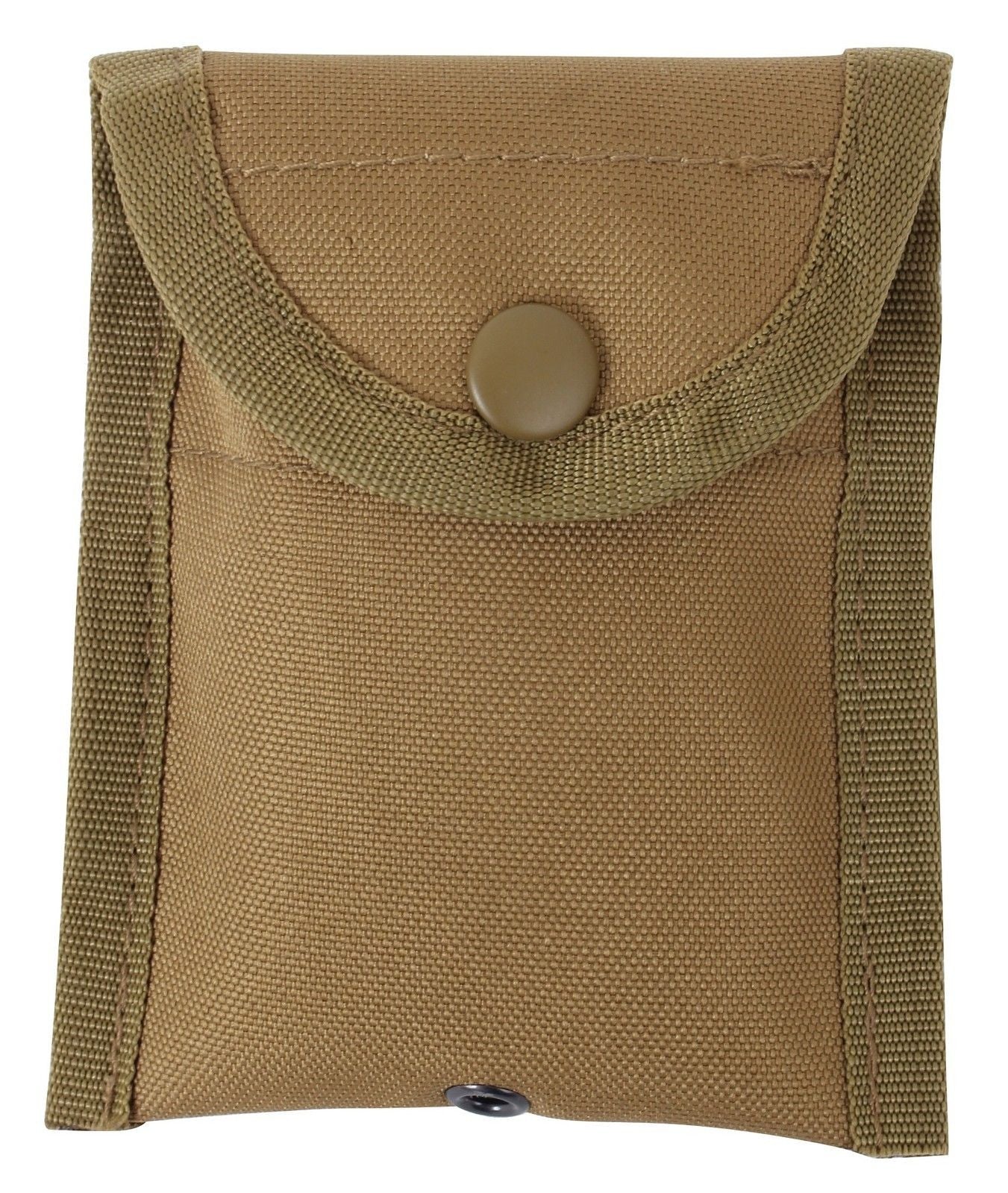 Coyote Brown MOLLE Compatible Compass Pouch 4.5"x5" Snap Closure Tactical Pouch