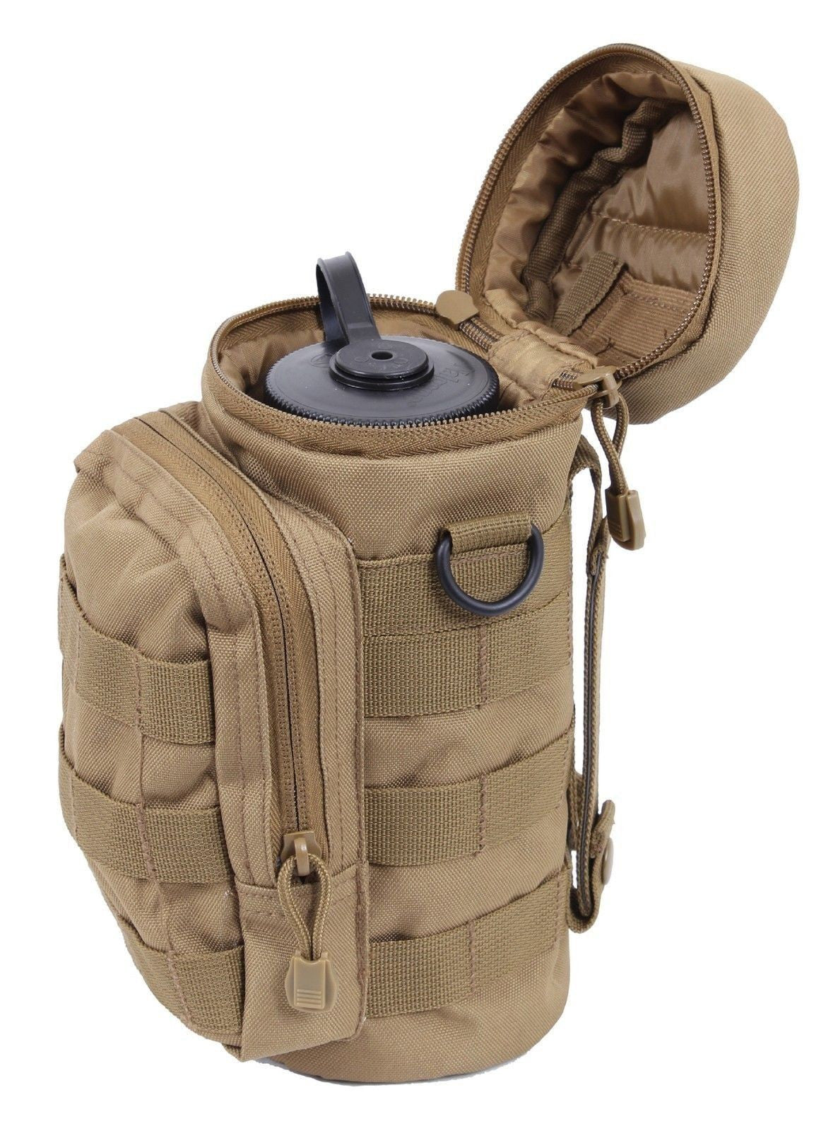 Coyote Brown MOLLE Compatible Tactical Water Pouch Polyester Hydrating Pouches