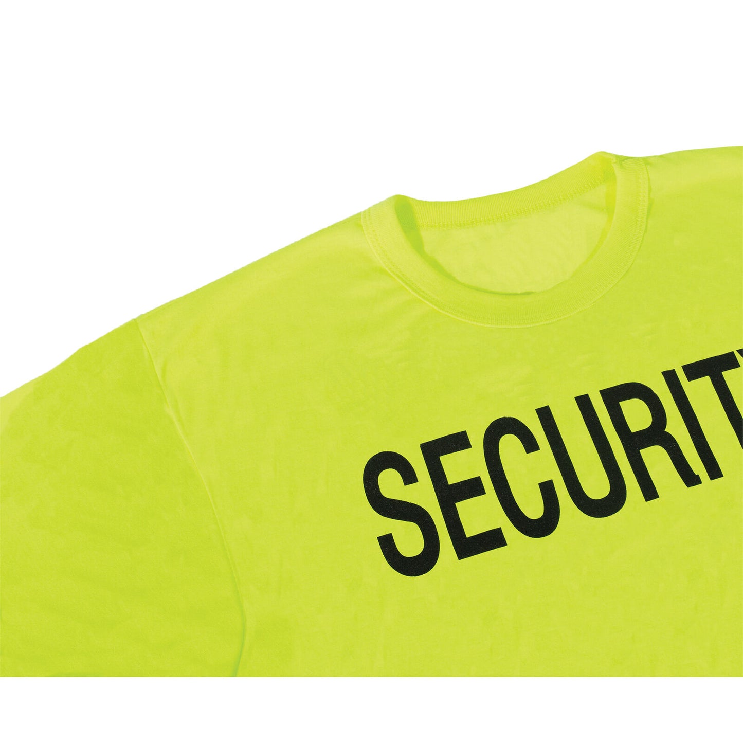 Men's 2-Sided "SECURITY" T-Shirt in Safety Neon Green