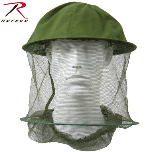 Rothco G.I. Type Olive Drab Mosquito Head Net - Ties At Neck With Hoop