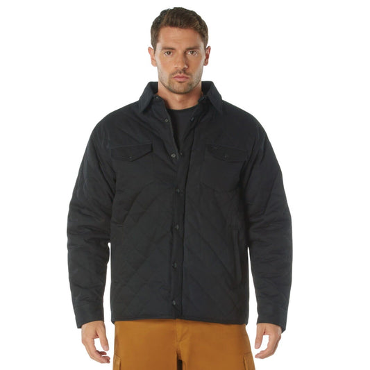 Men's Diamond Quilted Cotton Jacket - Midweight Warmth, 5 Pocket Design