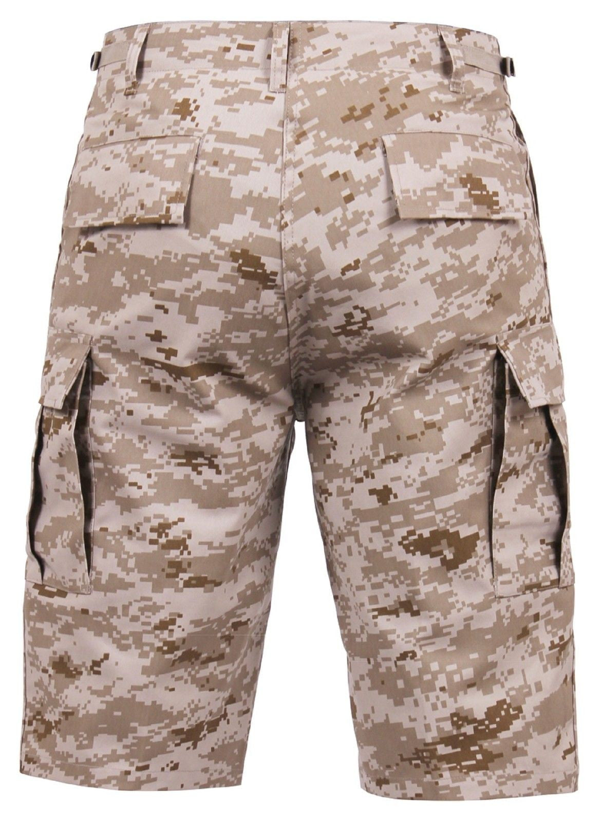 Men's Desert Digital Camo Relaxed Fit Long-Length BDU Cargo Shorts