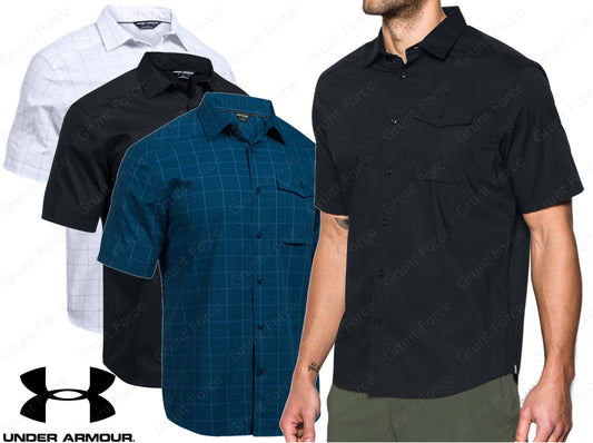 Under Armour Men's Tactical Button-Down Short Sleeve Shirt - Full Cut Shirt