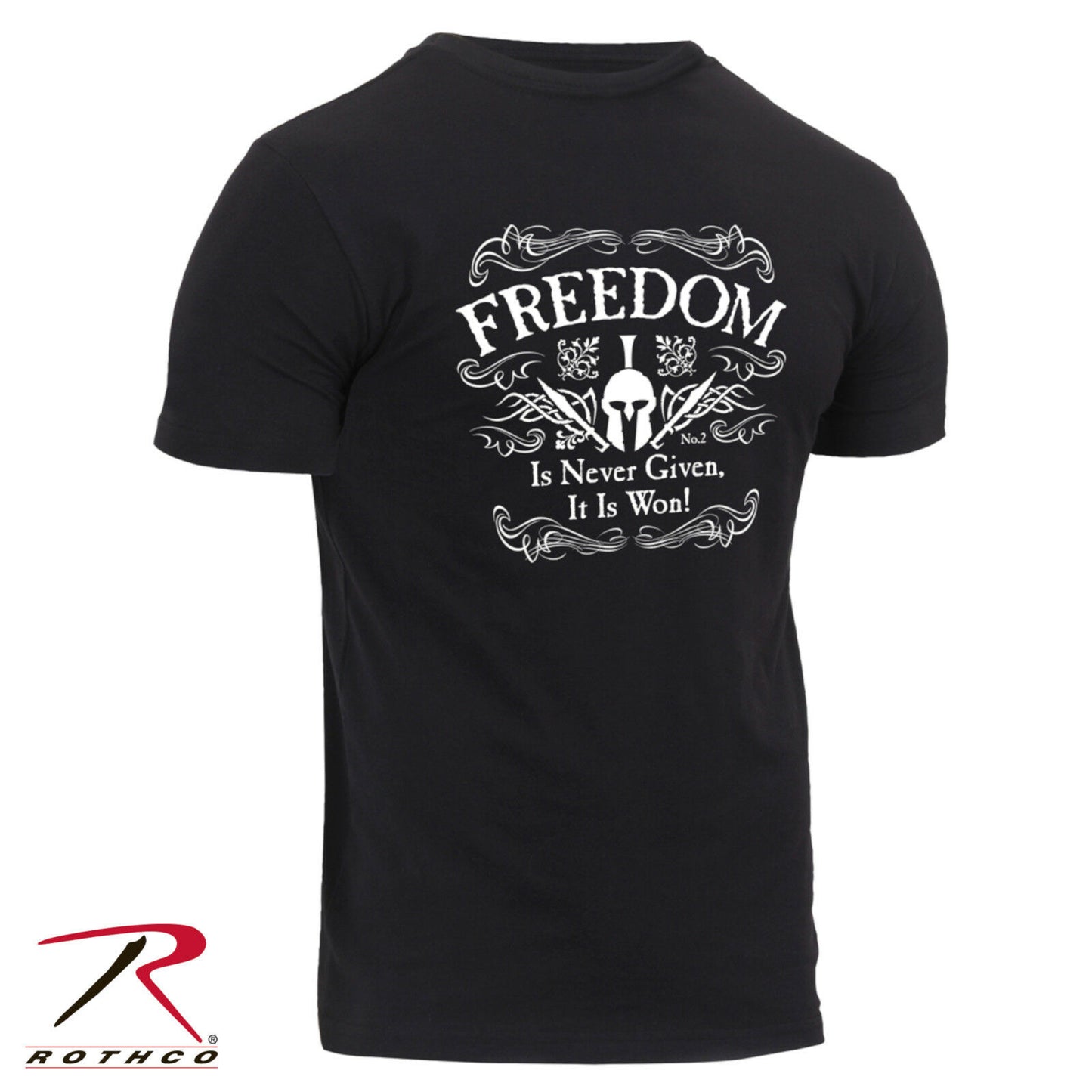 Rothco Men's Athletic Fit 'Freedom' Tactical T-Shirt In Black