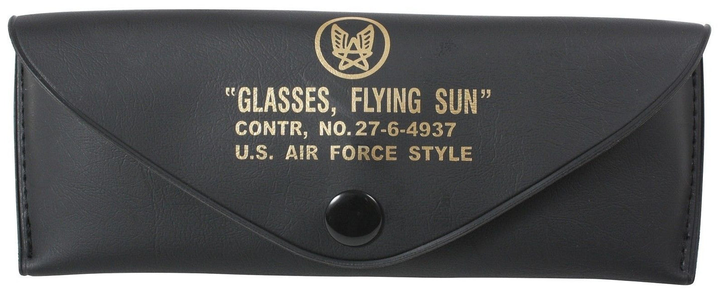 Rothco G.I. Type Air Force Pilots Sunglasses With Case - Gold Frame/Smoke Lens
