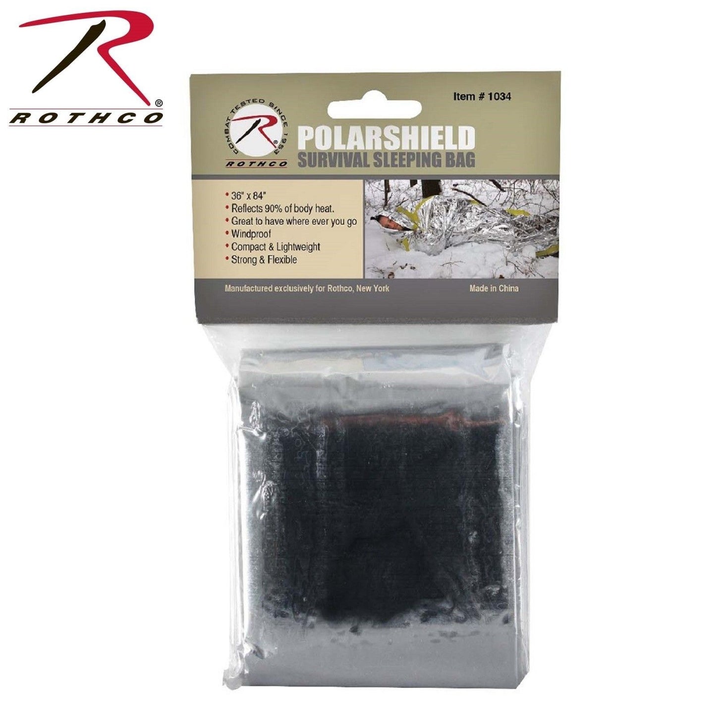 Rothco Polarshield Sleeping Bag Style Survival Blanket - Bivvy / Bivouac Sack