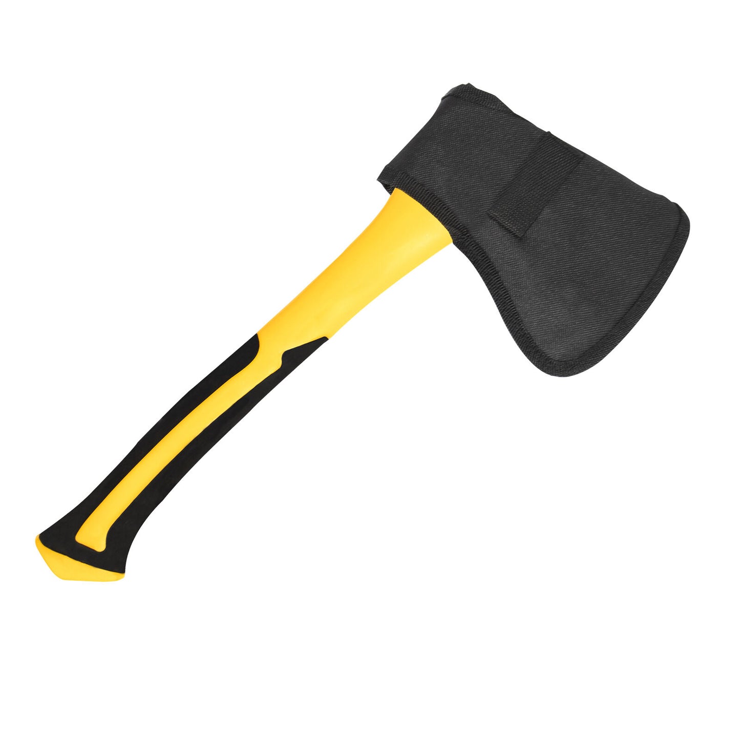 Black and Yellow Deluxe Heavy Duty Camp Compact Axe Hatchet with Sheath