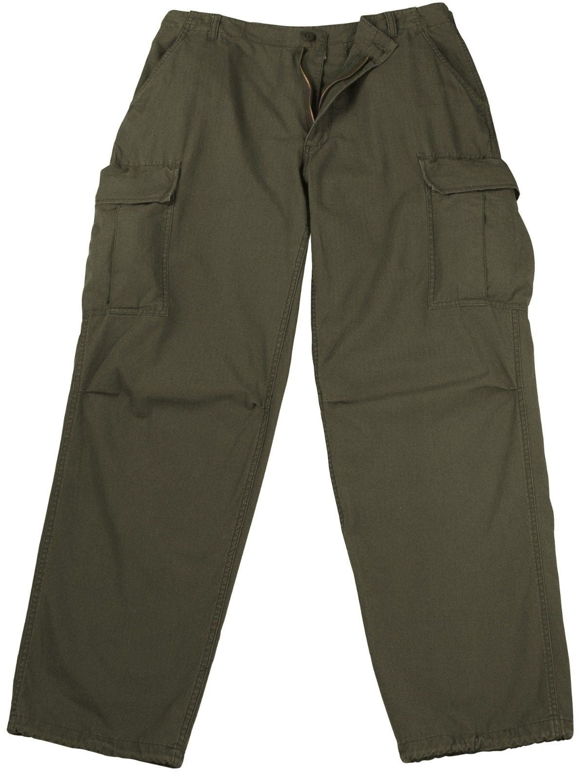 Vintage Vietnam Fatigue Cargo Pants Rip-Stop - Olive Drab 100% Cotton  Rip-Stop