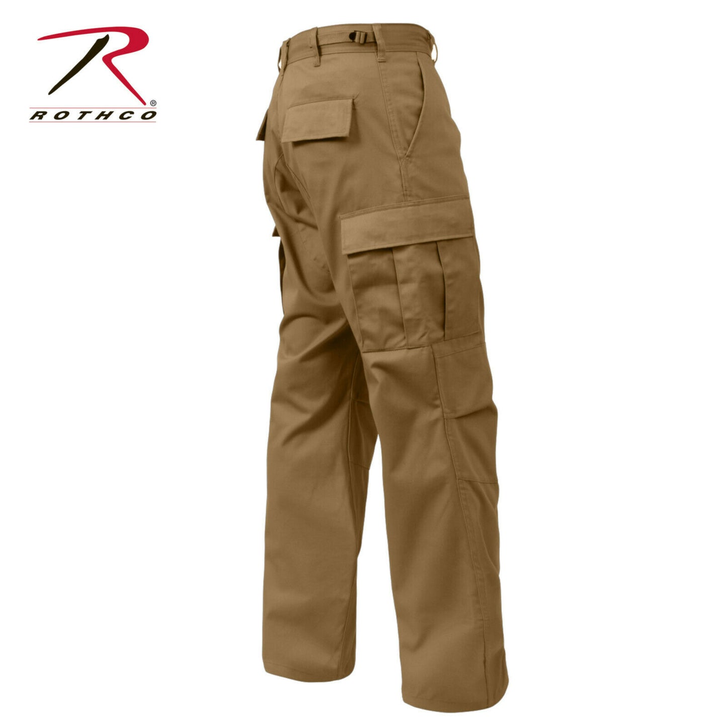 Rothco Relaxed Fit Zipper Fly BDU Pants - Coyote Brown Cargo Fatigues