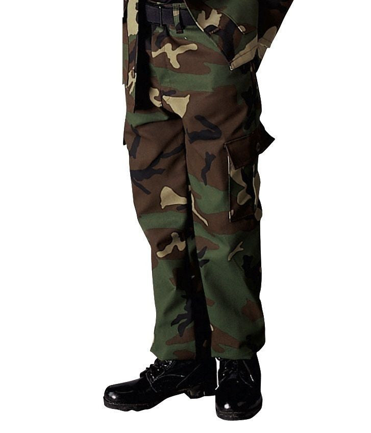 Kids GI Type Woodland Camouflage Army BDU Pants