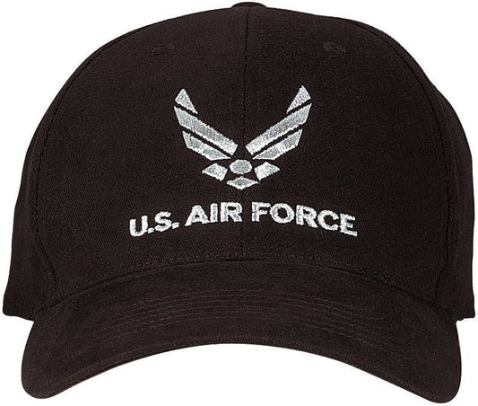 U.S. Air Force Cap - Black - Deluxe Low Profile Baseball Hat