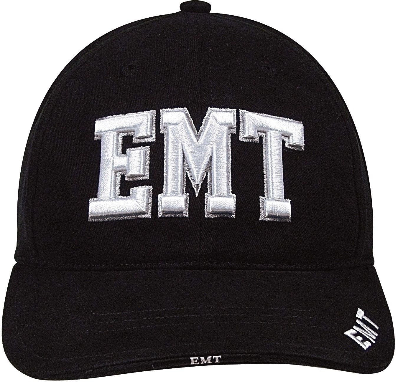 "E.M.T" - Black - Deluxe Low Profile Baseball Cap