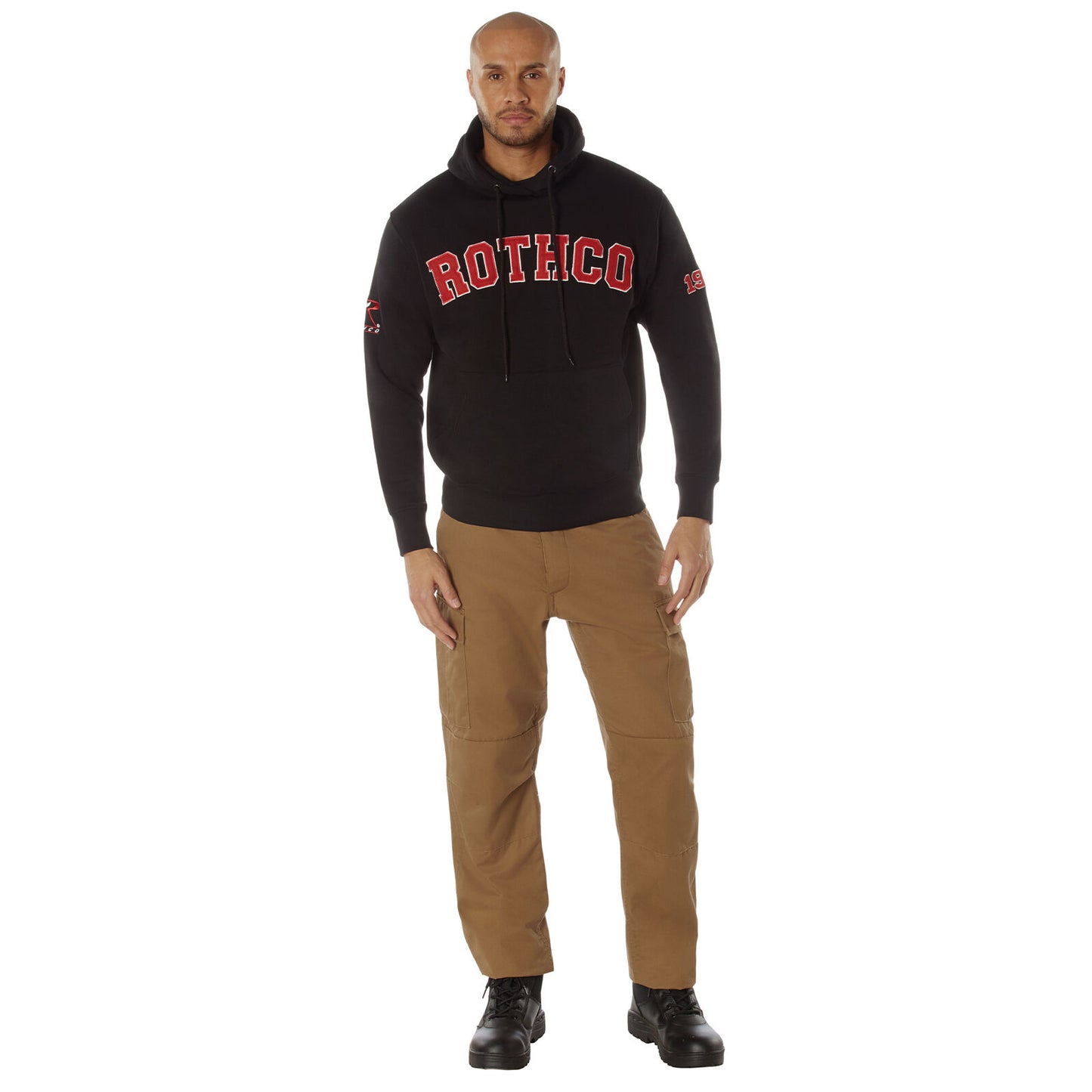 Rothco 1953 Embroidered Every Day Hoodie Black Pullover Hooded Sweatshirt