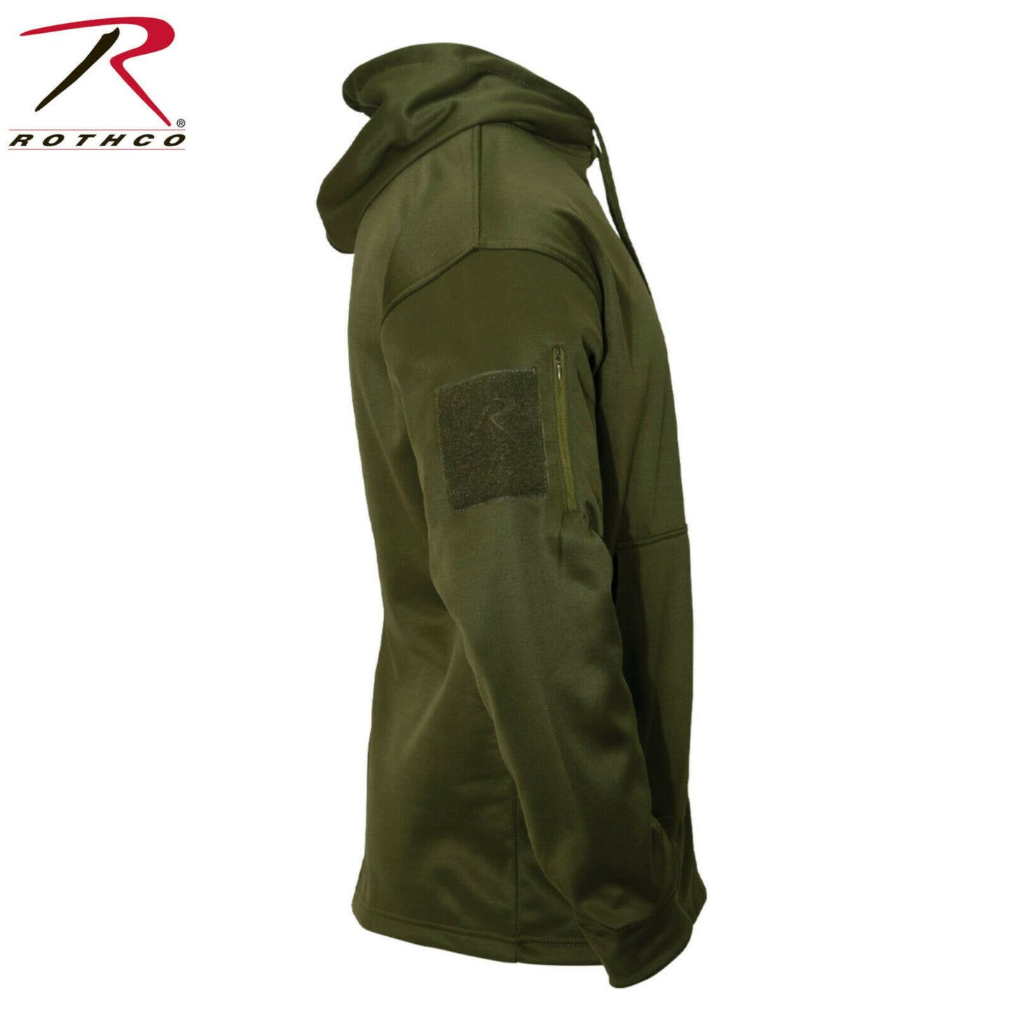 Rothco Men's Olive Drab Concealed Carry Hoodie Sweatshirt w/ US Flag Patch