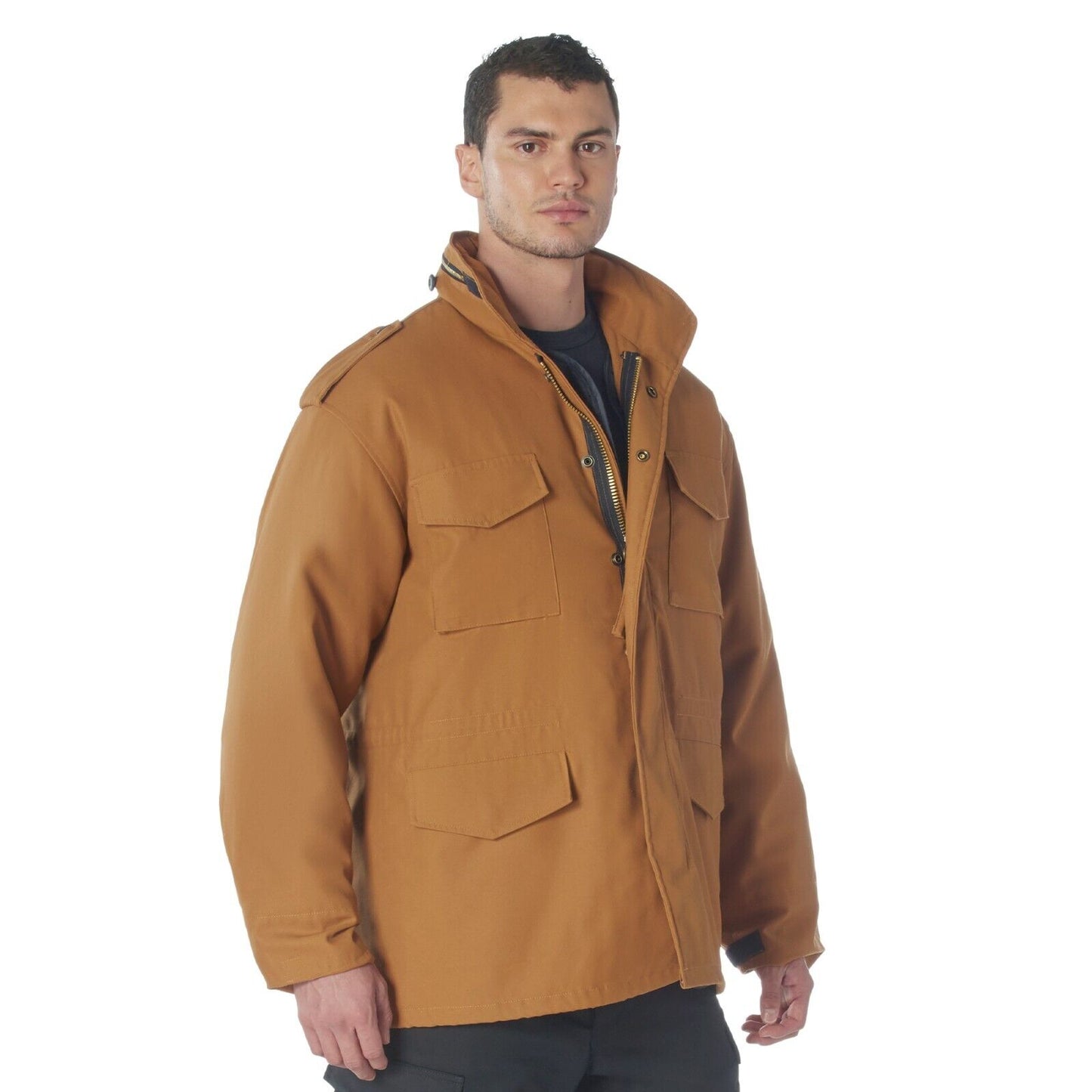 Men's Mil Style Classic M-65 Field Jacket in Work Brown