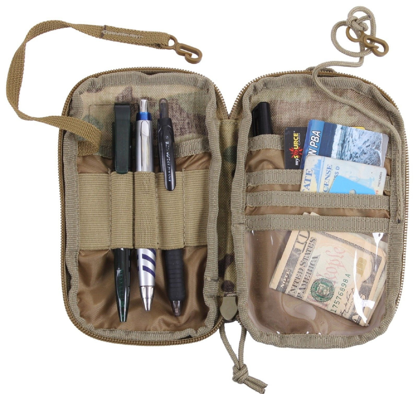 MultiCam Tactical All-Purpose Wallet - Rothco Camouflage MOLLE Wallet Organizer