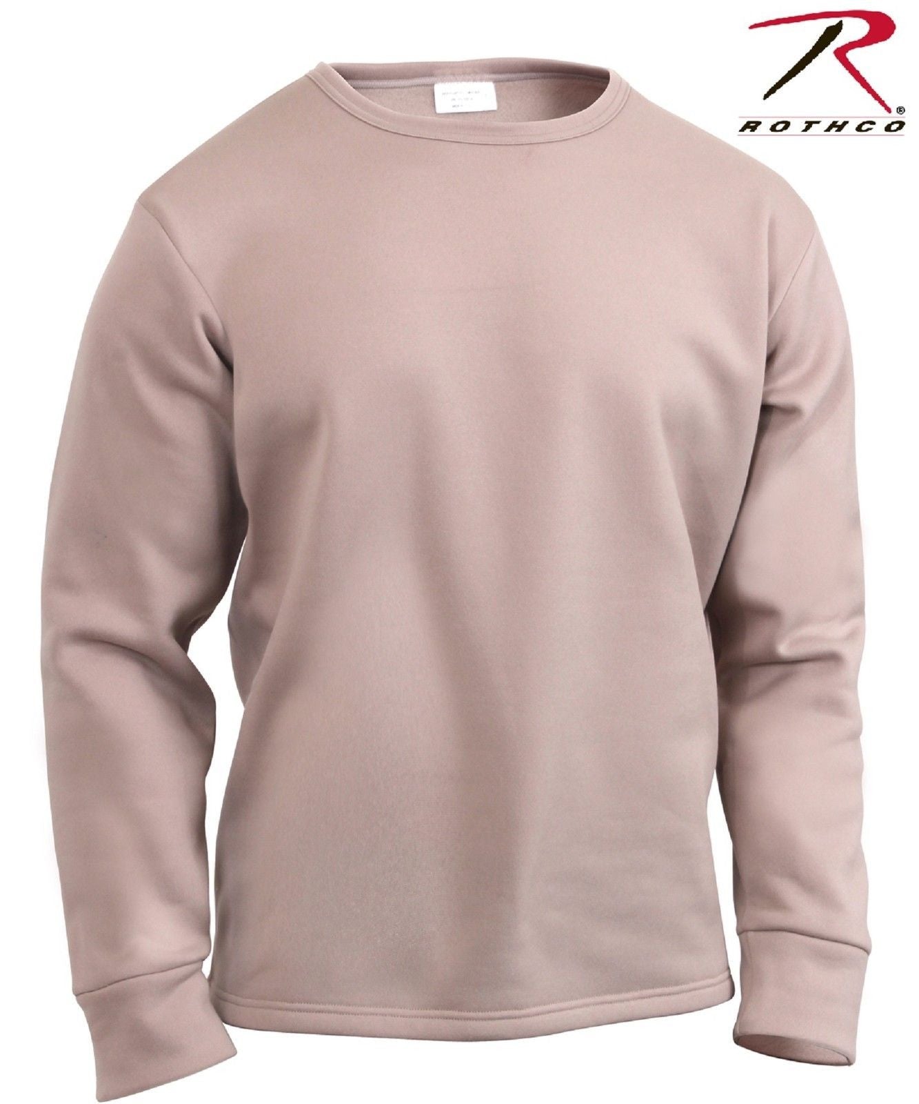 Rothco ECWCS Desert Sand Fleece Lined Cold Weather Long Sleeve Base Shirt Top